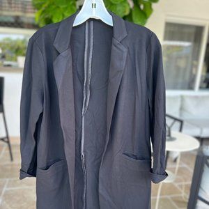 Black oversized long jacket